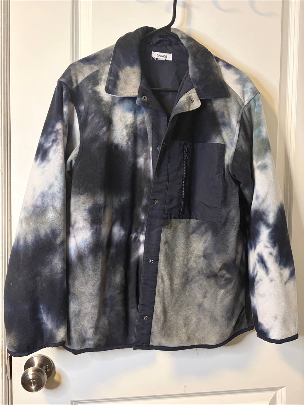 Garage Women's Tie-Dye Shirt Jacket - Navy, Gray, White